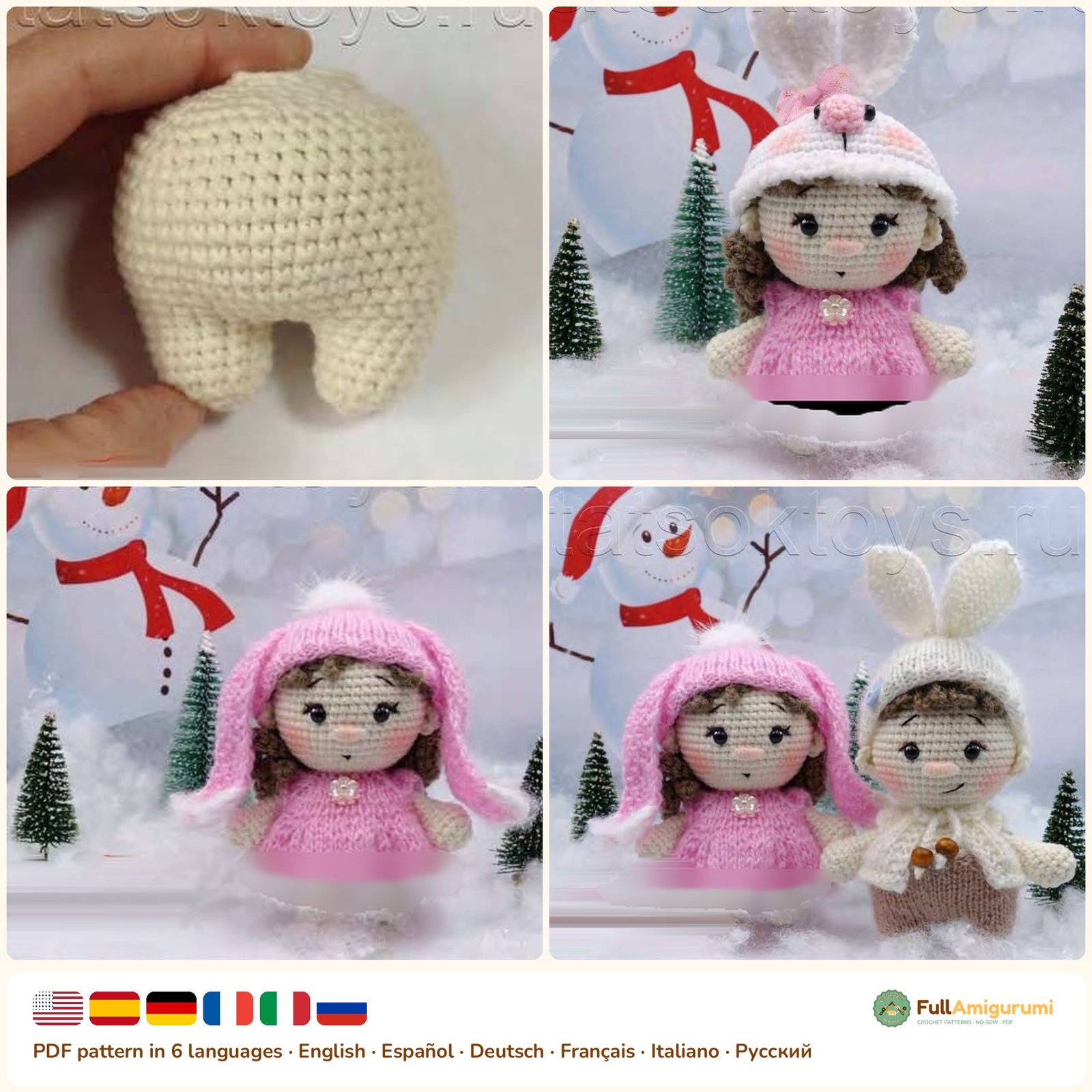Bunny Girl Doll - FullAmigurumi Bunny Girl Doll crochet pattern
