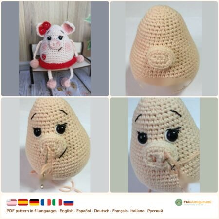 Sweet Piggy Girl crochet pattern