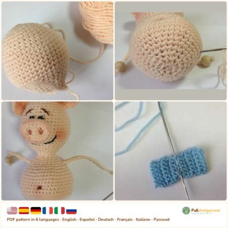 Smiley Piggy Boy crochet pattern
