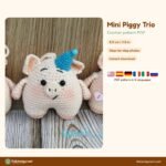 Mini Piggy Trio crochet pattern