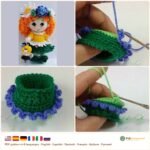 Curly Girl with Bee crochet pattern