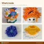 Curly Girl with Bee crochet pattern