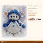 Snow Mouse Gentleman crochet pattern