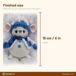 Snow Mouse Gentleman crochet pattern