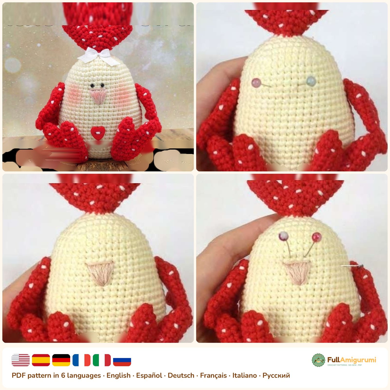 Tilda Hen - FullAmigurumi Tilda Hen crochet pattern