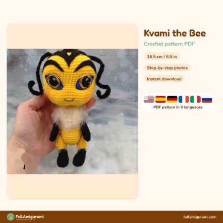 Kvami the Bee crochet pattern