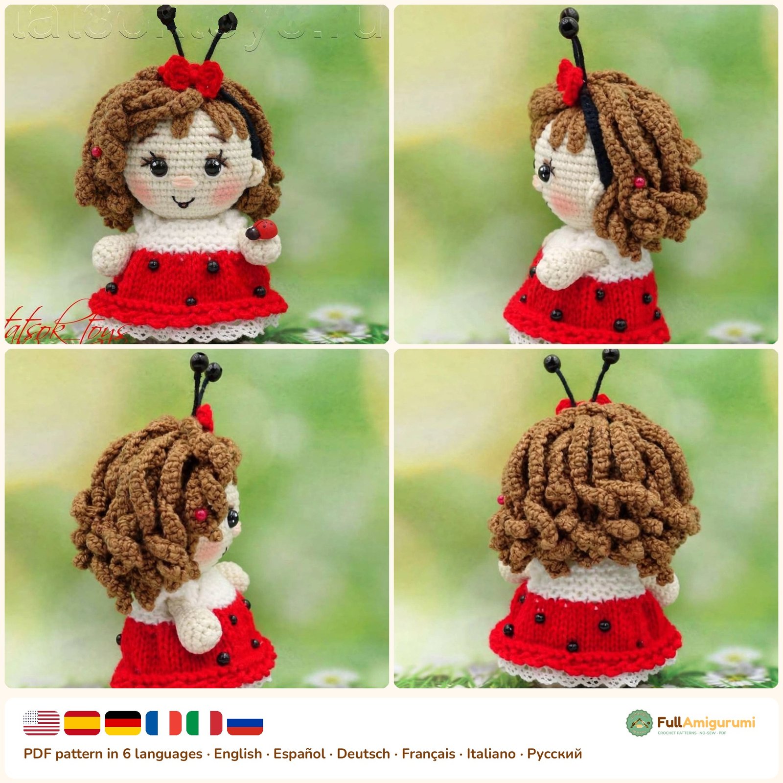 Baby Ladybug Girl - FullAmigurumi Baby Ladybug Girl crochet pattern