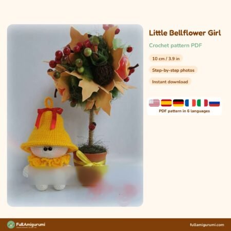 Little Bellflower Girl crochet pattern