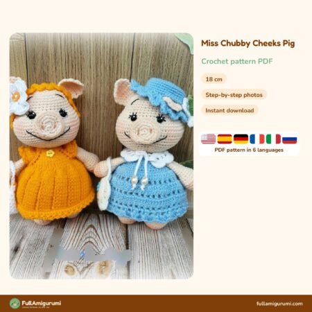 Miss Chubby Cheeks Pig crochet pattern