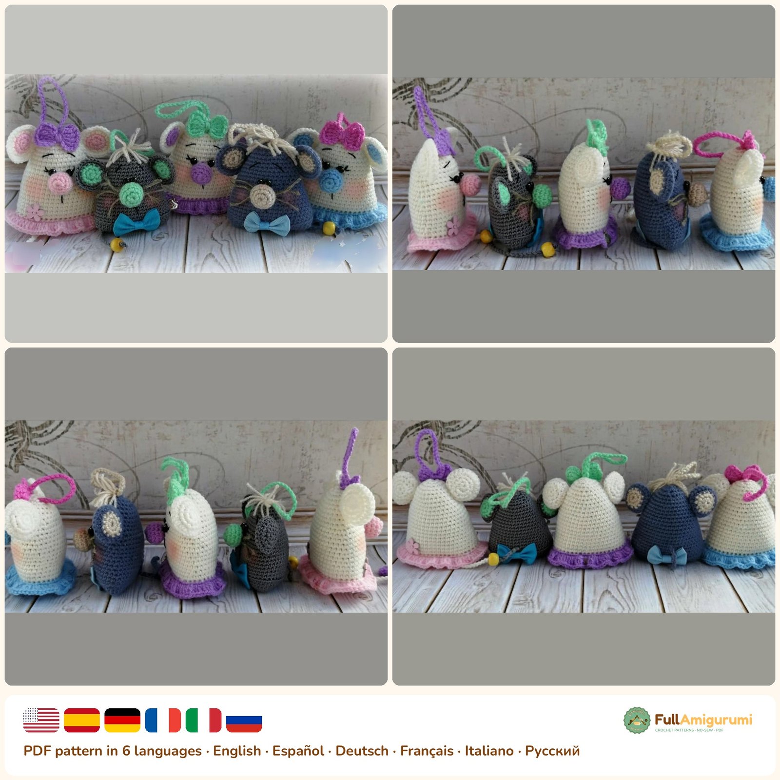 Little Baby Mice - FullAmigurumi Little Baby Mice crochet pattern