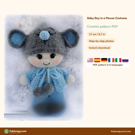 Baby Boy Mouse Costume crochet pattern