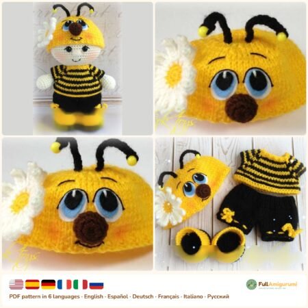 Baby Boy Bee Costume crochet pattern