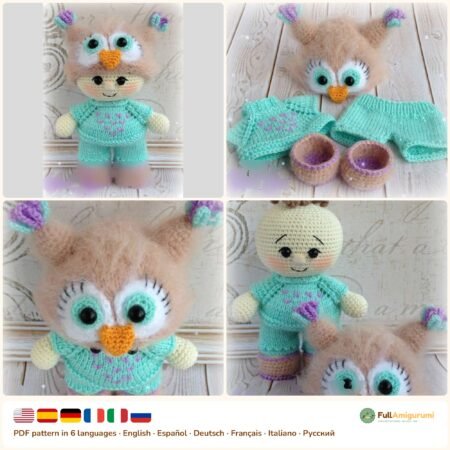Baby Boy Owl Costume crochet pattern
