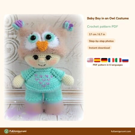 Baby Boy Owl Costume crochet pattern
