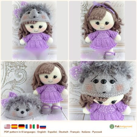 Baby Girl Hedgehog crochet pattern
