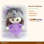 Baby Girl Hedgehog crochet pattern