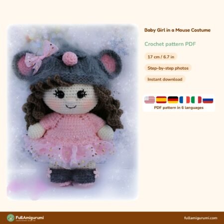 Baby Girl Mouse Costume crochet pattern
