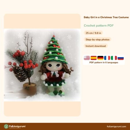 Baby Girl Christmas Tree Costume crochet pattern
