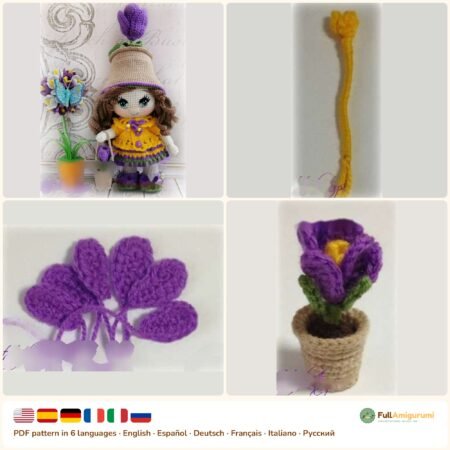 Baby Girl Spring Crocus crochet pattern