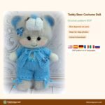 Teddy Bear Costume Doll crochet pattern
