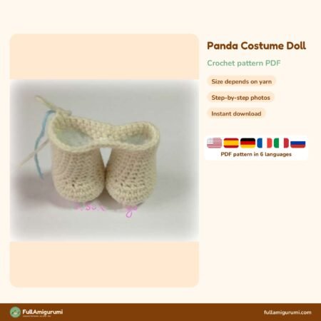 Panda Costume Doll crochet pattern