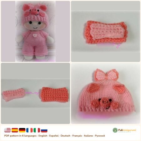 Pig Costume Doll crochet pattern