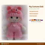 Pig Costume Doll crochet pattern