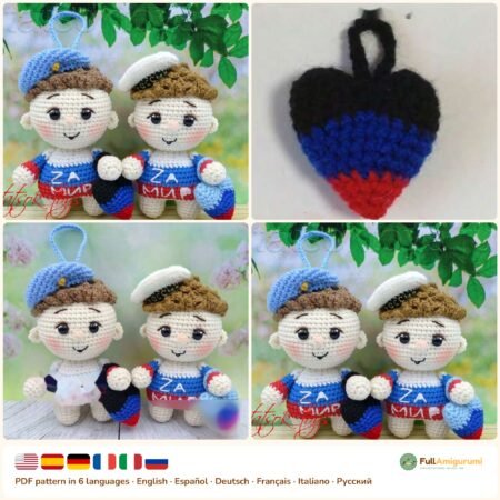 Russian Flag Dolls crochet pattern