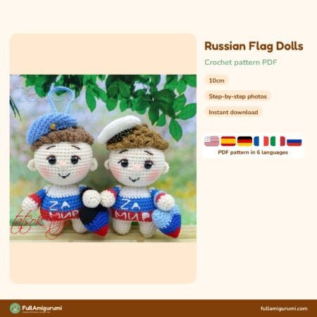 Russian Flag Dolls crochet pattern