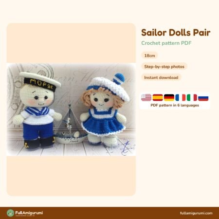 Sailor Dolls Pair crochet pattern
